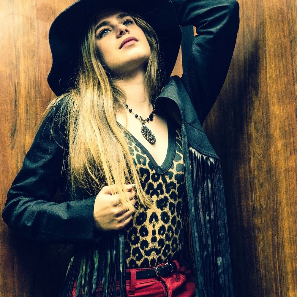 Animal print body suit
